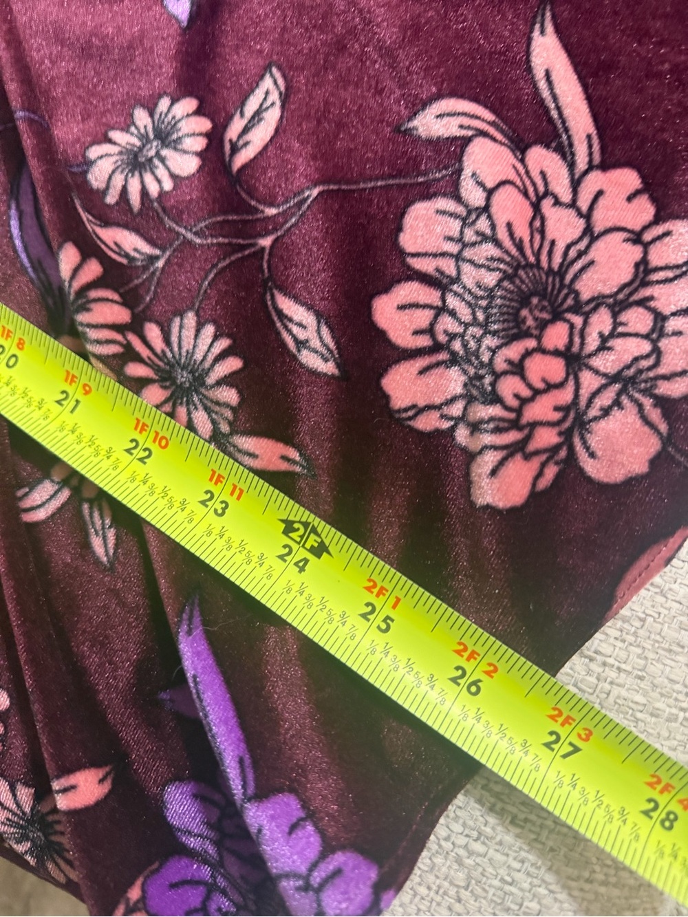 London Times Velvet Feel Moody Floral Bishop Sleeve Midi Dress Plus Size 3X - Picture 12 of 12